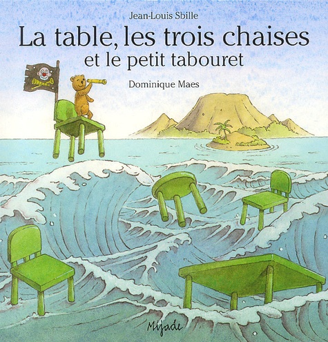 La table, les trois chaises et le petit tabouret