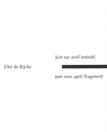 Juin sur avril (extrait), Juni over april (fragment)