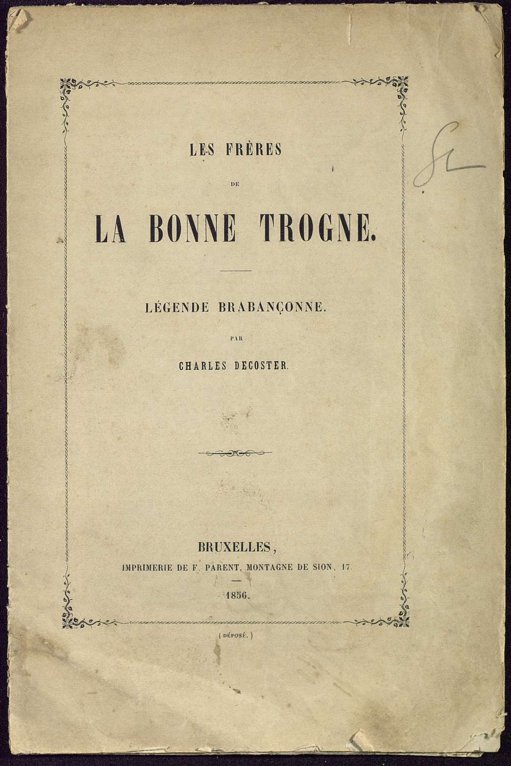 Les Frères de la Bonne Trogne : légende brabançonne