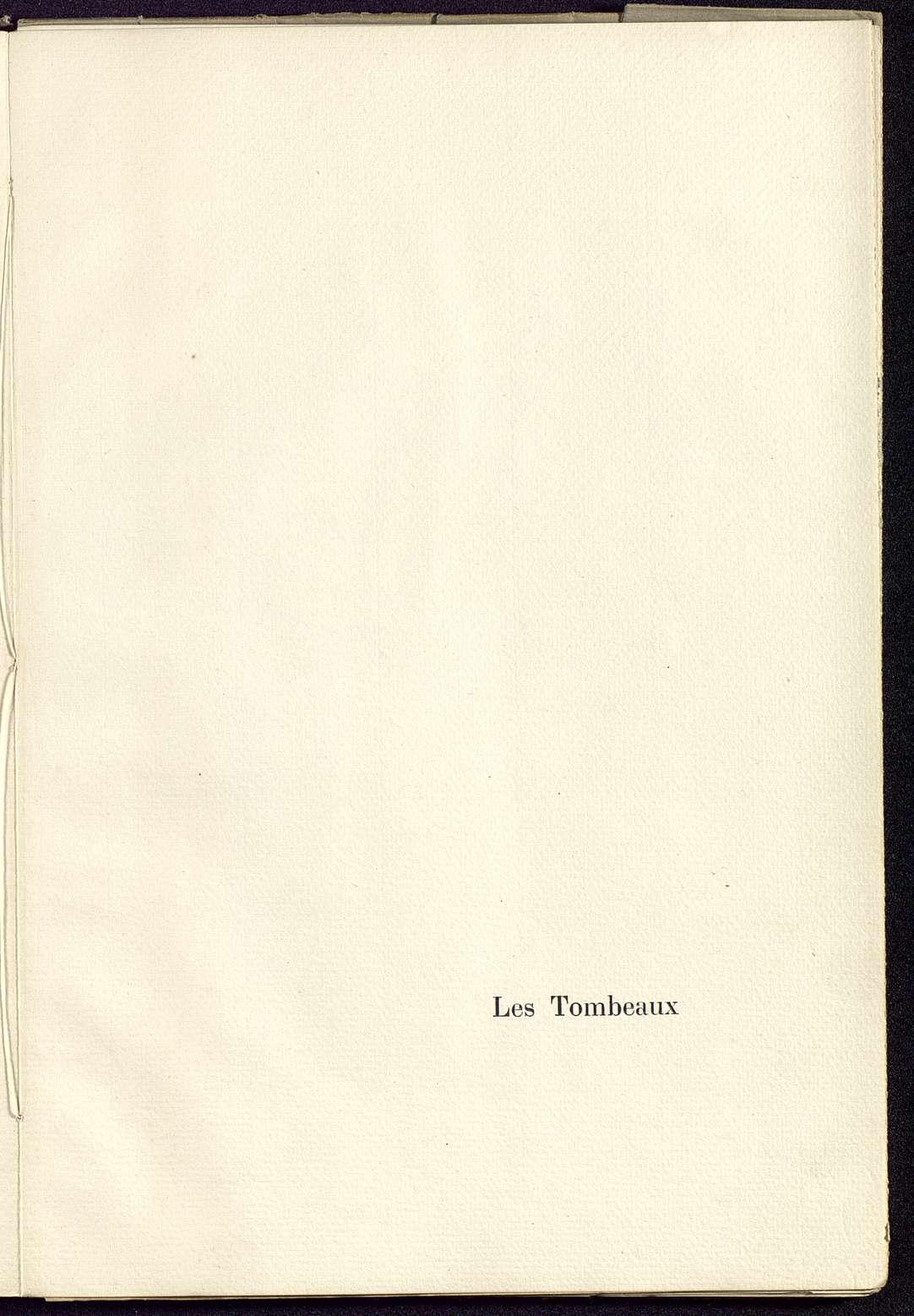 Les tombeaux