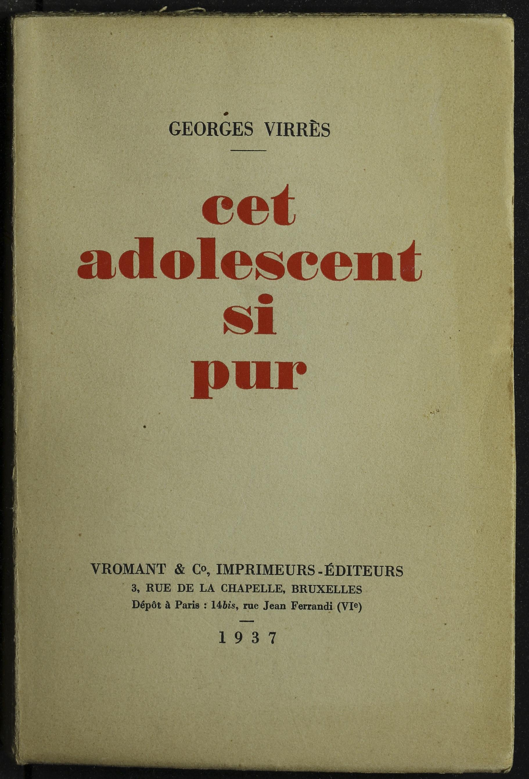 Cet adolescent si pur