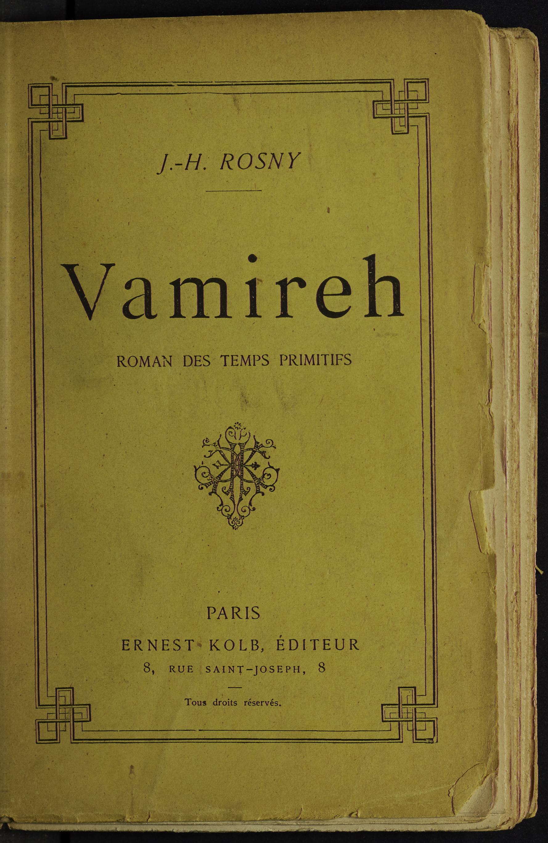Vamireh  des temps primitifs