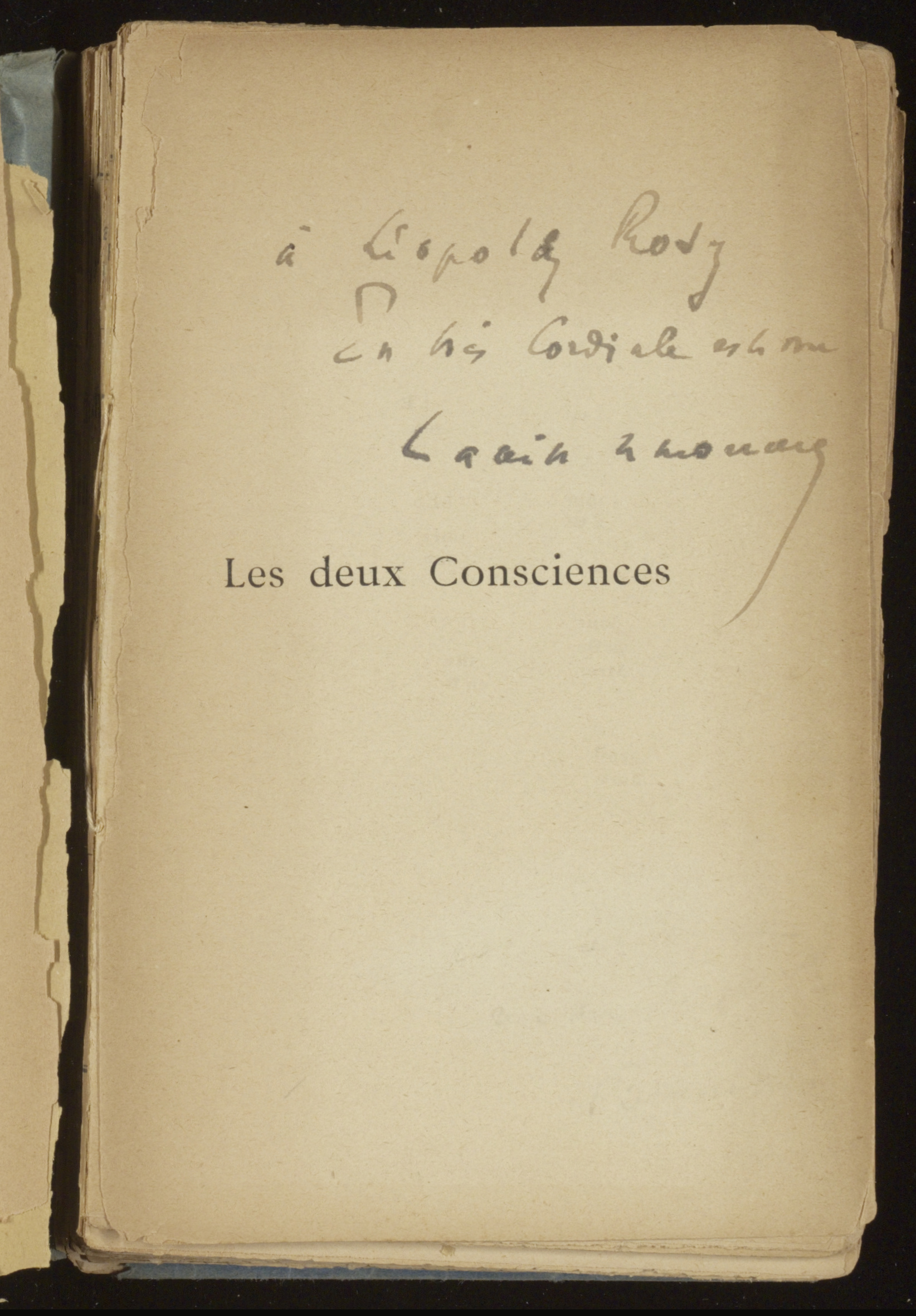 Les deux consciences: roman